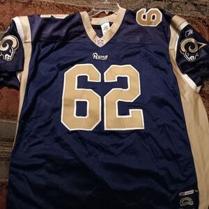 Reebok Adam Timmerman #62 St. Louis Rams Football Jersey Size 52 NFL NFC Gamer??